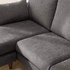 傷・汚れに強い カウチソファ 布張りタイプ (CS03 Nシールド DGY/木脚MBR) 14枚目画像