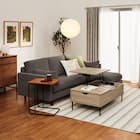 傷・汚れに強い カウチソファ 布張りタイプ (CS03 Nシールド DGY/木脚MBR) 24枚目画像