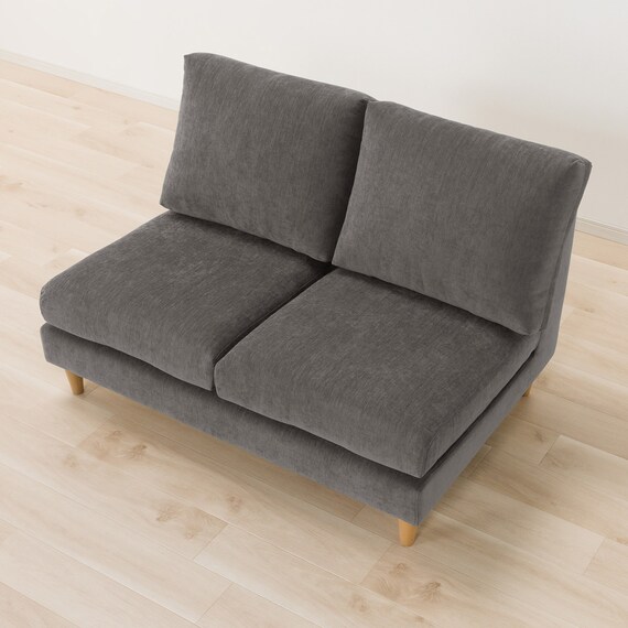 傷・汚れに強い 2人掛けソファ 布張りタイプ (CS03 Nシールド 肘なし DGY/木脚LBR) 7枚目画像