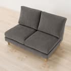 傷・汚れに強い 2人掛けソファ 布張りタイプ (CS03 Nシールド 肘なし DGY/木脚LBR) 7枚目画像