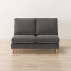 傷・汚れに強い 2人掛けソファ 布張りタイプ (CS03 Nシールド 肘なし DGY/木脚LBR) 8枚目画像