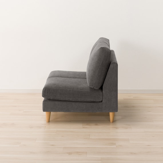 傷・汚れに強い 2人掛けソファ 布張りタイプ (CS03 Nシールド 肘なし DGY/木脚LBR) 9枚目画像