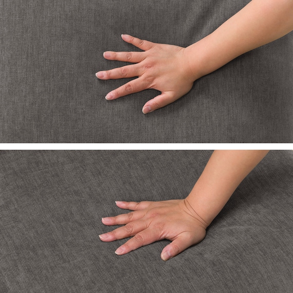 傷・汚れに強い 2人掛けソファ 布張りタイプ (CS03 Nシールド 肘なし DGY/木脚LBR) 12枚目画像