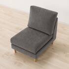 傷・汚れに強い 1人掛けソファ 布張りタイプ (CS03 Nシールド 肘なし DGY/木脚LBR) 7枚目画像