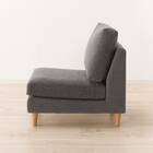 傷・汚れに強い 1人掛けソファ 布張りタイプ (CS03 Nシールド 肘なし DGY/木脚LBR) 9枚目画像