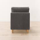 傷・汚れに強い 1人掛けソファ 布張りタイプ (CS03 Nシールド 肘なし DGY/木脚LBR) 10枚目画像