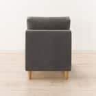 傷・汚れに強い 1人掛けソファ 布張りタイプ (CS03 Nシールド 肘なし DGY/木脚LBR) 10枚目画像