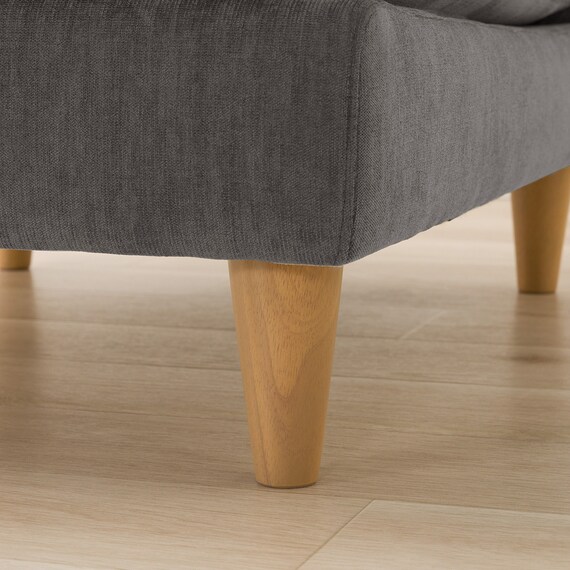 傷・汚れに強い 1人掛けソファ 布張りタイプ (CS03 Nシールド 肘なし DGY/木脚LBR) 13枚目画像