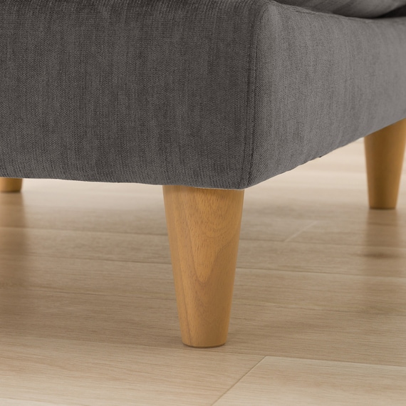 傷・汚れに強い 1人掛けソファ 布張りタイプ (CS03 Nシールド 肘なし DGY/木脚LBR) 13枚目画像