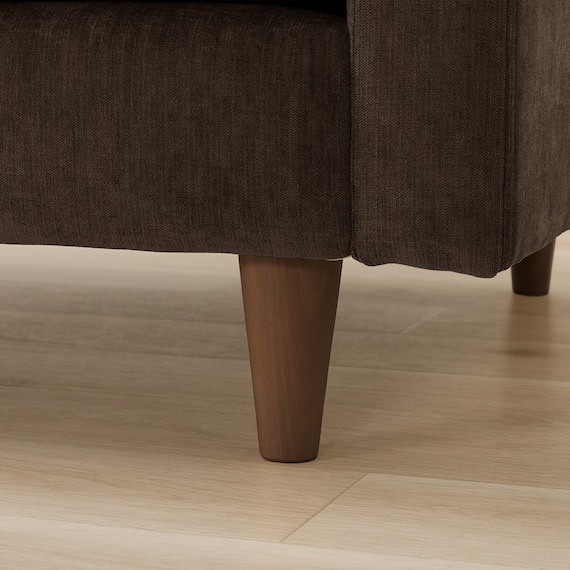 3人掛けソファ 布張りタイプ (CS03 両肘 DBR/木脚MBR) 13枚目画像