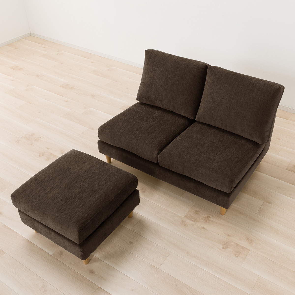 2人掛けソファ + スツール・ヘッドレストセット 布張りタイプ (CS03 肘