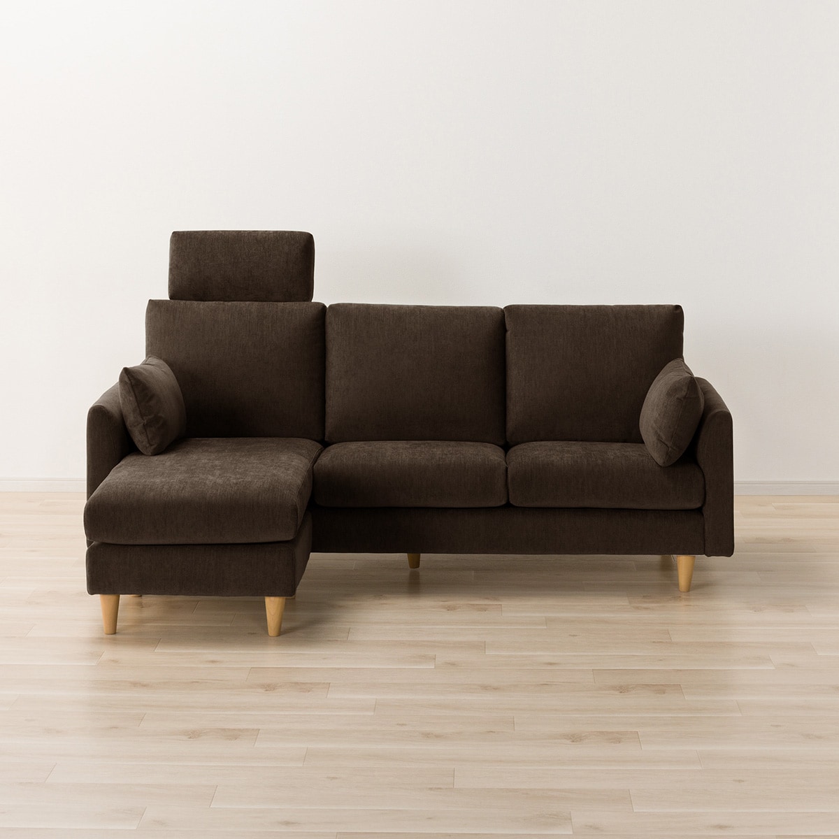 傷・汚れに強い カウチソファ + ヘッドレスト1個セット 布張りタイプ