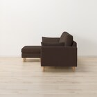 傷・汚れに強い カウチソファ 布張りタイプ (CS03 Nシールド DBR/木脚LBR) 13枚目画像