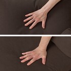 傷・汚れに強い カウチソファ 布張りタイプ (CS03 Nシールド DBR/木脚LBR) 15枚目画像