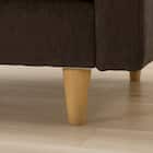 傷・汚れに強い カウチソファ 布張りタイプ (CS03 Nシールド DBR/木脚LBR) 16枚目画像