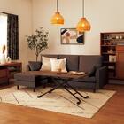 傷・汚れに強い カウチソファ 布張りタイプ (CS03 Nシールド DBR/木脚MBR) 22枚目画像