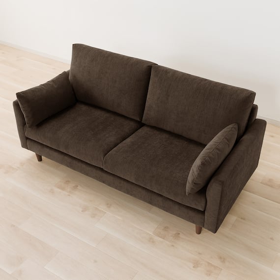 傷・汚れに強い 3人掛けソファ 布張りタイプ (CS03 Nシールド 両肘 DBR/木脚MBR) 7枚目画像