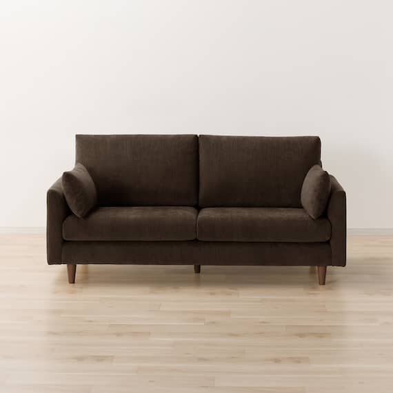 傷・汚れに強い 3人掛けソファ 布張りタイプ (CS03 Nシールド 両肘 DBR/木脚MBR) 8枚目画像