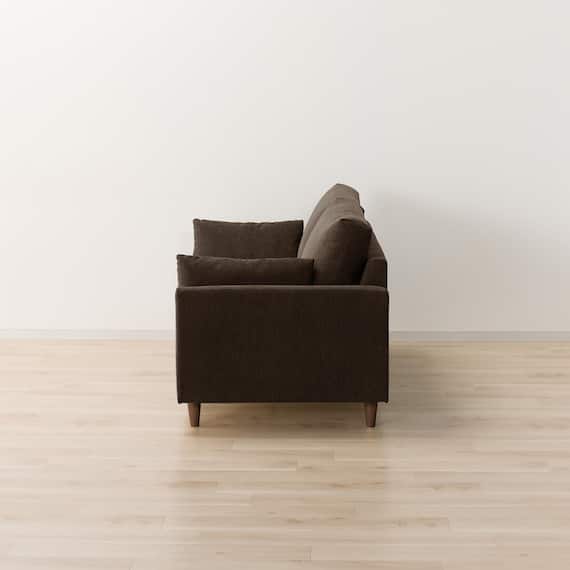 傷・汚れに強い 3人掛けソファ 布張りタイプ (CS03 Nシールド 両肘 DBR/木脚MBR) 9枚目画像