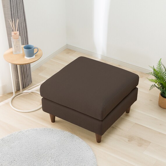 傷・汚れに強い スツール 布張りタイプ (CS03 Nシールド DBR/木脚MBR) 4枚目画像