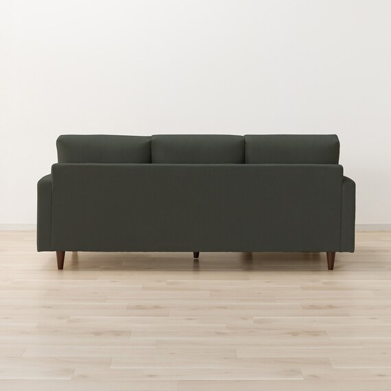 カウチソファ 布張りタイプ (CS03 GR/木脚MBR) 14枚目画像