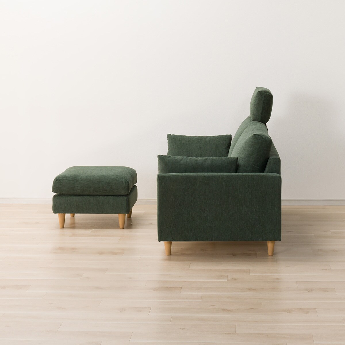 3人掛けソファ＋スツール・ヘッドレストセット 布張りタイプ (CS03 両