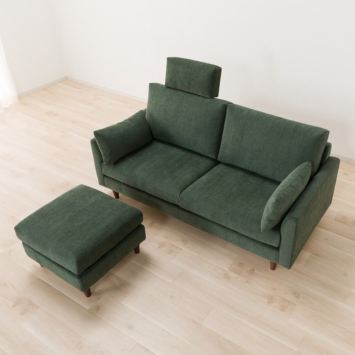 3人掛けソファ + スツール・ヘッドレストセット 布張りタイプ (CS03 両