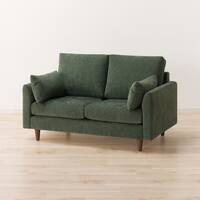 2人掛けソファ 布張りタイプ (CS03 両肘 GR/木脚MBR)