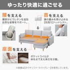 2人掛けソファ 布張りタイプ (CS03 両肘 GR/木脚MBR) 2枚目画像