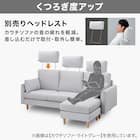 2人掛けソファ 布張りタイプ (CS03 両肘 GR/木脚MBR) 5枚目画像