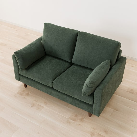 2人掛けソファ 布張りタイプ (CS03 両肘 GR/木脚MBR) 7枚目画像