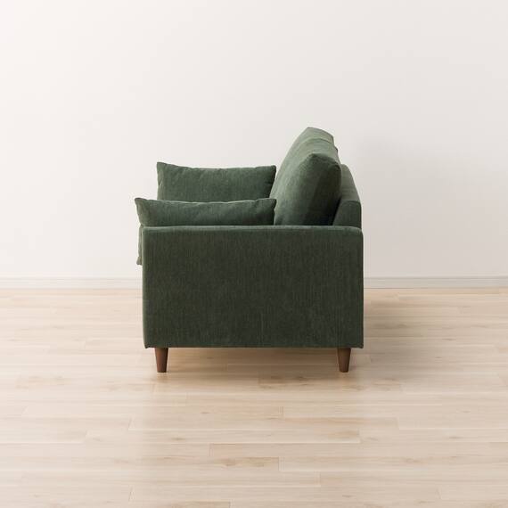 2人掛けソファ 布張りタイプ (CS03 両肘 GR/木脚MBR) 9枚目画像