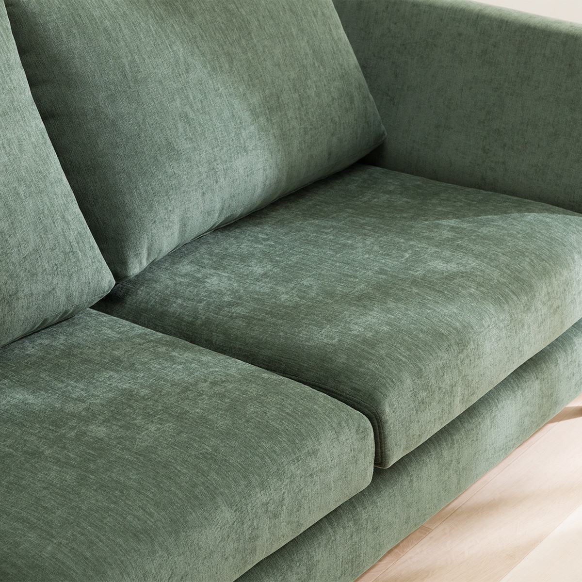 2人掛けソファ 布張りタイプ (CS03 左肘 GR/木脚LBR) | ニトリネット