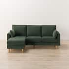 傷・汚れに強い カウチソファ 布張りタイプ (CS03 Nシールド GR/木脚LBR) 11枚目画像