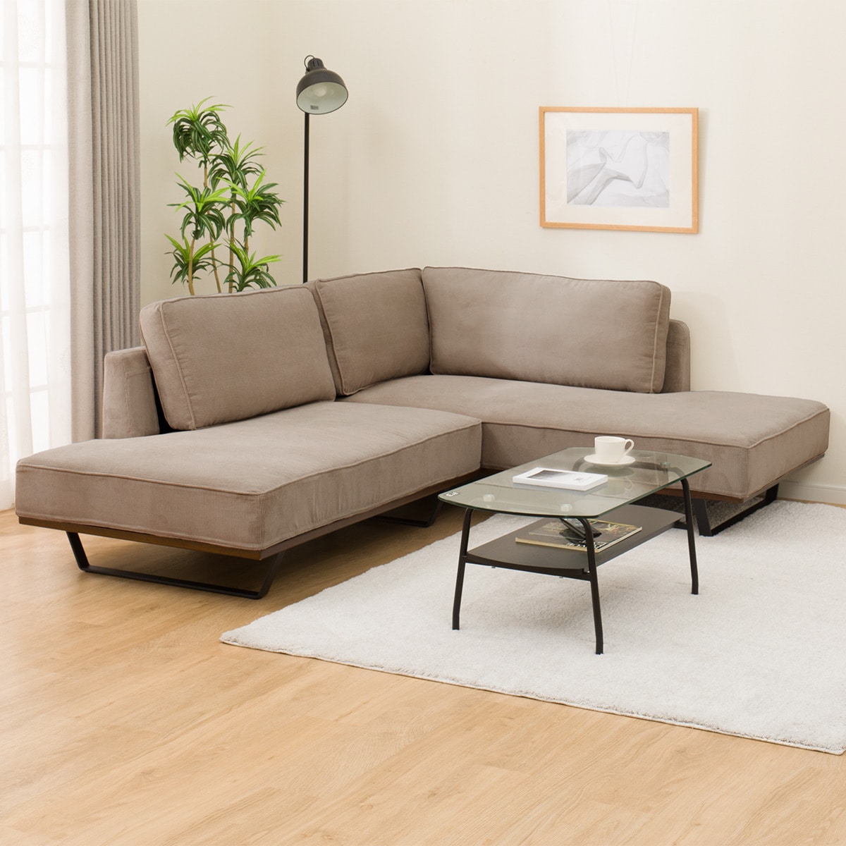 カウチソファセット 布張りタイプ (VS04C 左カウチ BR) | ニトリネット