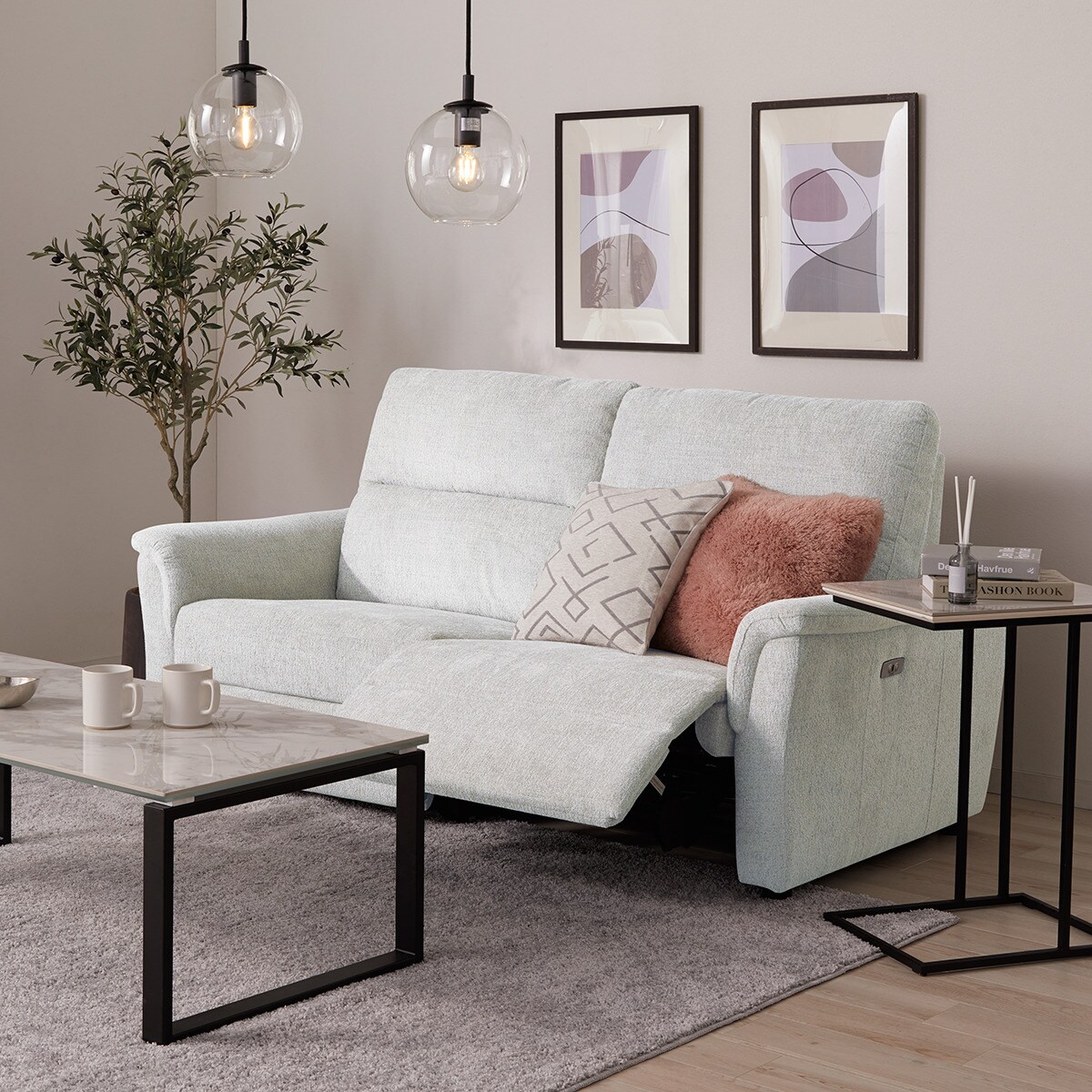 3人掛け布張り電動リクライニングソファ(KK6133 LGY) | ニトリ