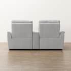 2人掛け電動リクライニングソファ + 収納ユニット 布張りタイプ (KK6133 LGY) 13枚目画像