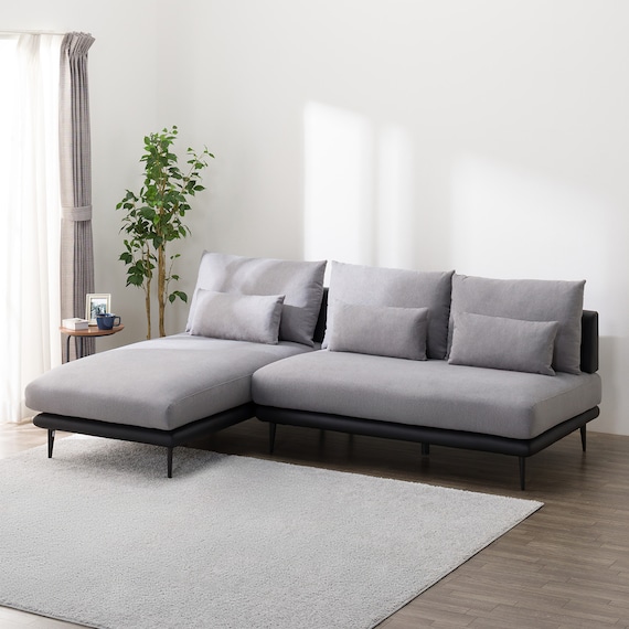 カウチソファセット 布張りタイプ(SV05 GY) 1枚目画像