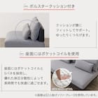 カウチソファセット 布張りタイプ(SV05 GY) 5枚目画像