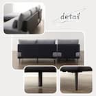 カウチソファセット 布張りタイプ(SV05 GY) 7枚目画像