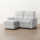 2人掛け電動リクライニングソファ＋収納カウチソファセット 布張りタイプ (KK6133 右カウチ LGY) 12枚目画像