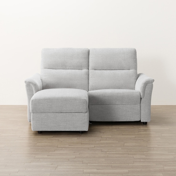 2人掛け電動リクライニングソファ＋収納カウチソファセット 布張りタイプ (KK6133 右カウチ LGY) 13枚目画像