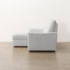 2人掛け電動リクライニングソファ＋収納カウチソファセット 布張りタイプ (KK6133 右カウチ LGY) 14枚目画像