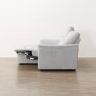 2人掛け電動リクライニングソファ＋収納カウチソファセット 布張りタイプ (KK6133 右カウチ LGY) 15枚目画像