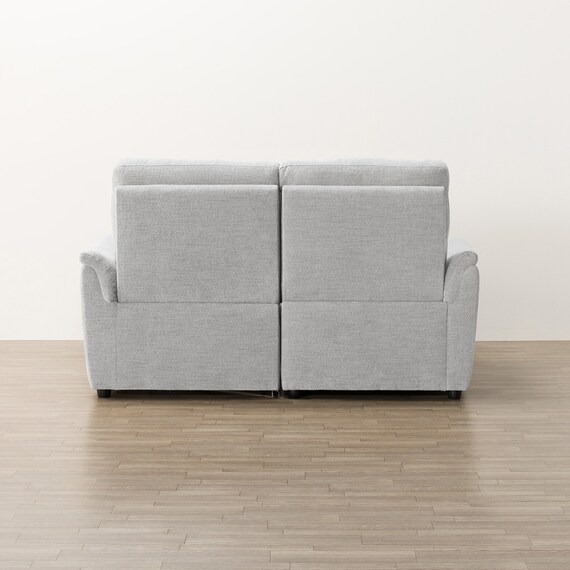 2人掛け電動リクライニングソファ＋収納カウチソファセット 布張りタイプ (KK6133 右カウチ LGY) 16枚目画像