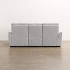 2人掛け電動リクライニングソファ + 収納カウチ + テーブルユニット 布張りタイプ (KK6133 左カウチ LGY) 16枚目画像