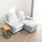 2人掛け電動リクライニングソファ＋収納カウチソファセット 布張りタイプ (KK6133 左カウチ LGY) 11枚目画像