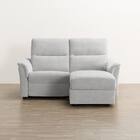 2人掛け電動リクライニングソファ＋収納カウチソファセット 布張りタイプ (KK6133 左カウチ LGY) 13枚目画像