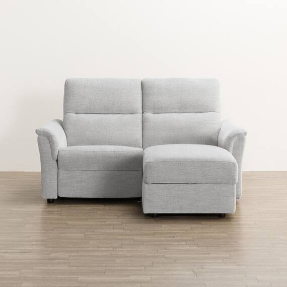 2人掛け電動リクライニングソファ＋収納カウチソファセット 布張りタイプ (KK6133 左カウチ LGY) 13枚目画像