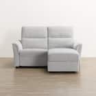 2人掛け電動リクライニングソファ+収納カウチソファセット 布張りタイプ (KK6133 左カウチ LGY) 13枚目画像